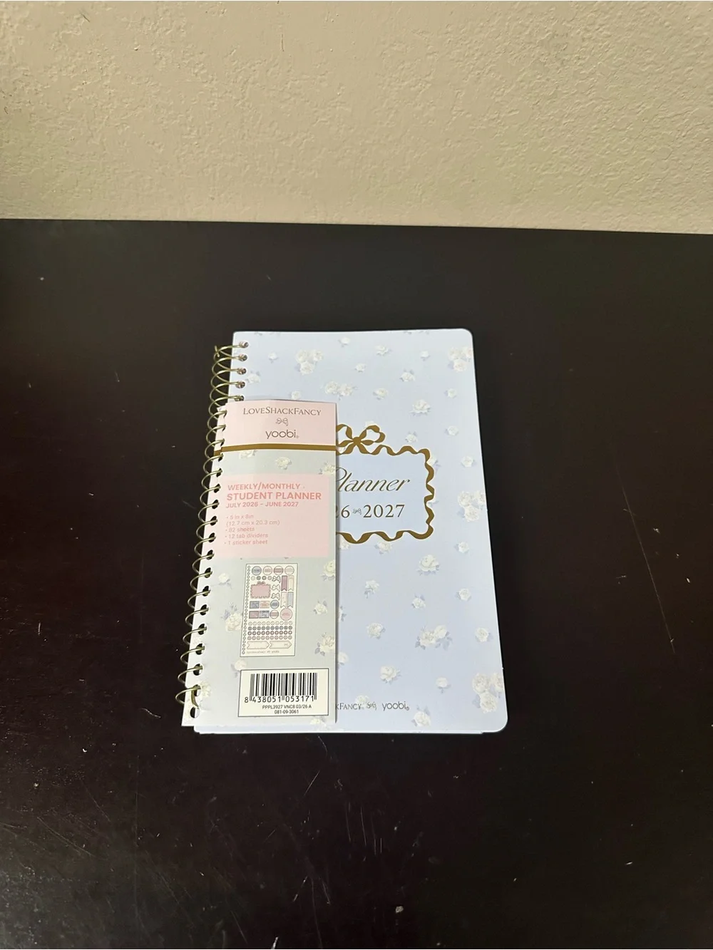 Love Shack Fancy x Target Yoobi Student Planner 2026-2027 in Breezy Blue